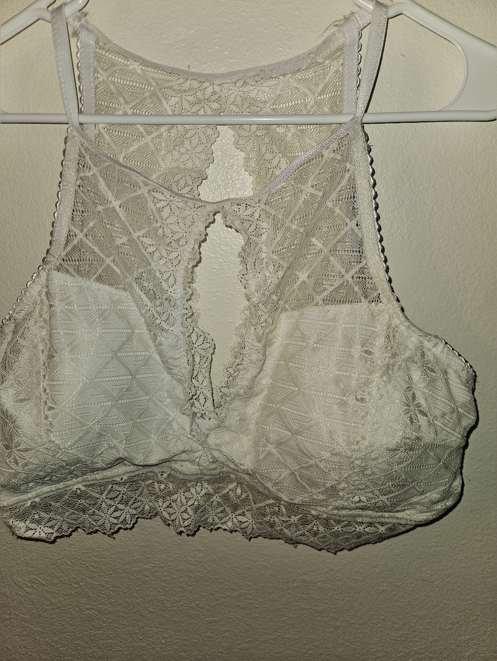 Halter Womans White Bra Top Size 3x